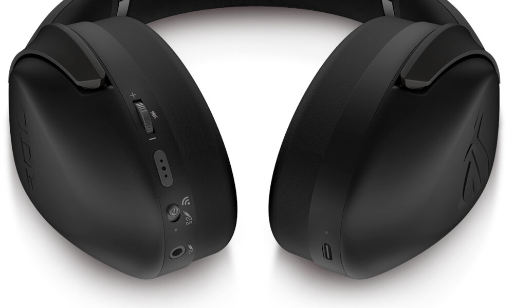 SŁUCHAWKI ASUS ROG STRIX GO 2.4 muzyka przyciski obsługa
