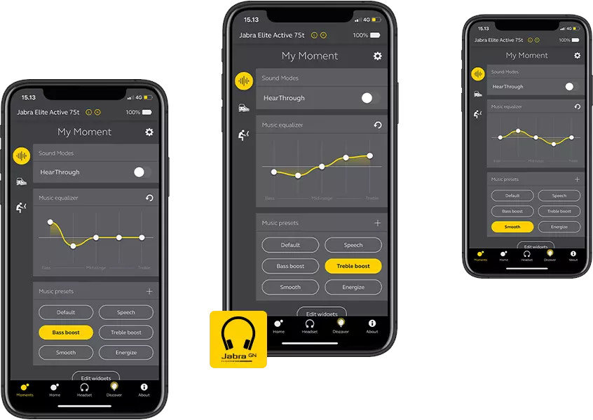 Słuchawki dokanałowe JABRA Elite Active 75t Miedziano-czarny - głośniki 
