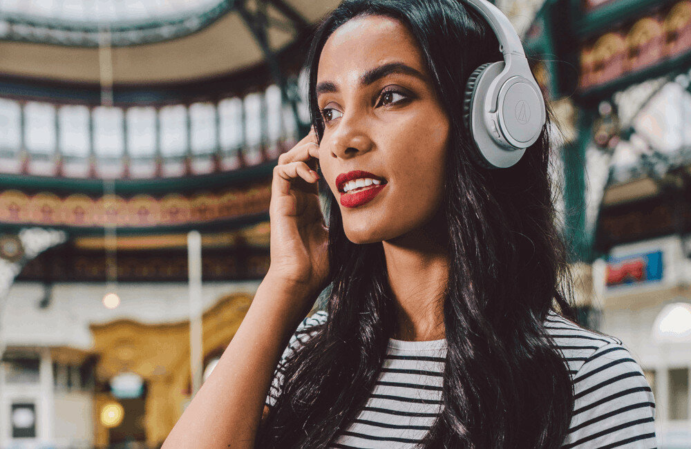 SLUCHAWKI BLUETOOTH AUDIO-TECHNICA-ATH-SR30BT NAUSZNE SZARY bezprzewodowe połączenie Bluetooth 5.0