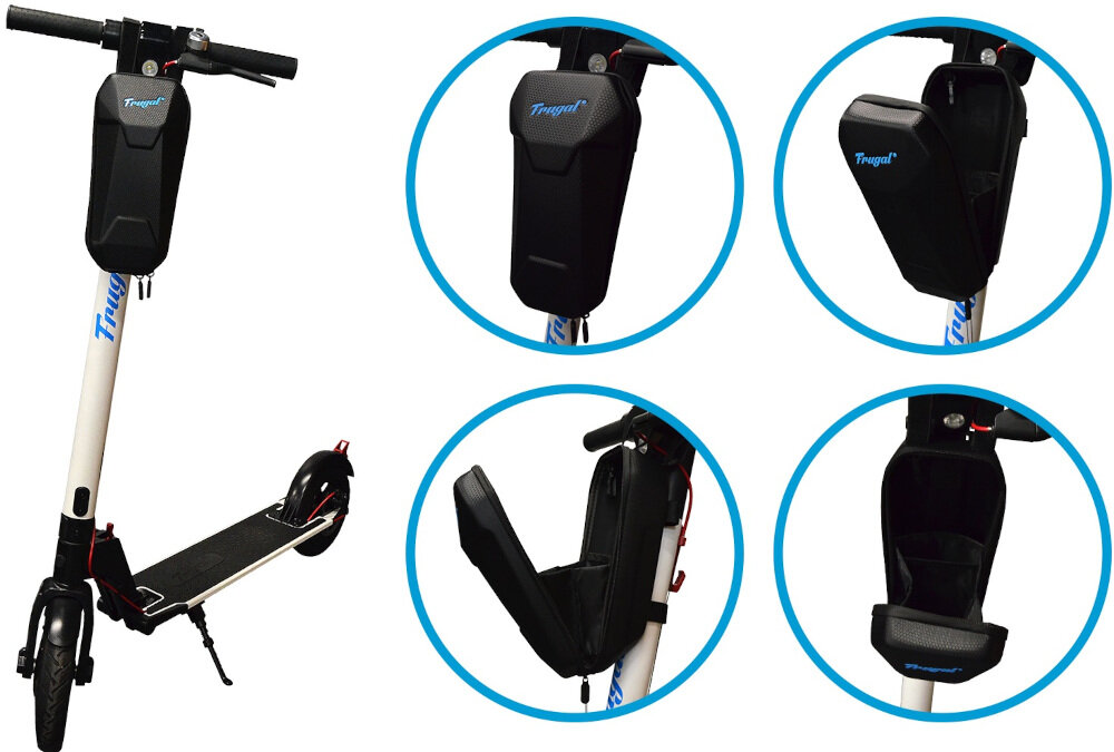 TORBA NA KIEROWNICĘ DO HULAJNOGI ELEKTRYCZNEJ FRUGAL złożony z komory i trzech kieszonek