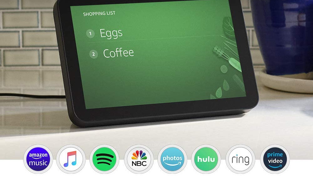 Głośnik mobilny AMAZON Echo Show 8 - serwisy muzyczne