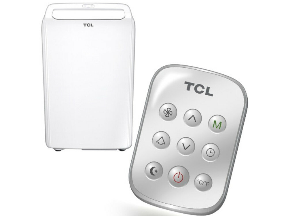 Klimatyzator przenośny TCL TAC-09CPB/H intuicyjny panel obsługi wyświetlacz LED czytelne przyciski zegar pilot