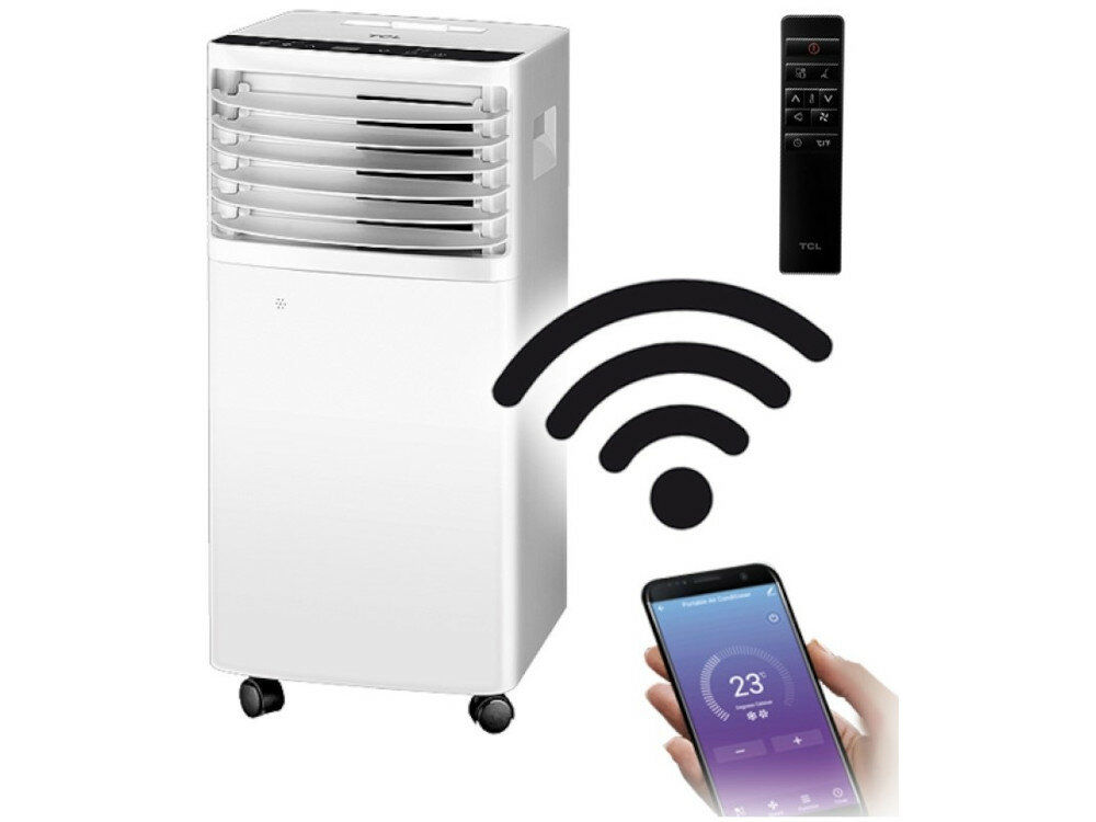 Przenośny klimatyzatory powietrza TCL TAC-07CPB-RS sterowanie za pomcą pilota aplikacji mobilnej SMART Life tryb Sleep
