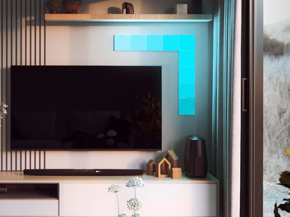 Panele świetlne NANOLEAF Canvas Smarter Kit Starter Kit (9 szt.) scenariusze 16 mln kolorów temperatura światła