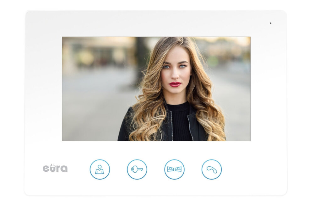 Wideodomofon EURA Delta VDP-90A3 rozdzielczość kąt głośność regulacja obrazu
