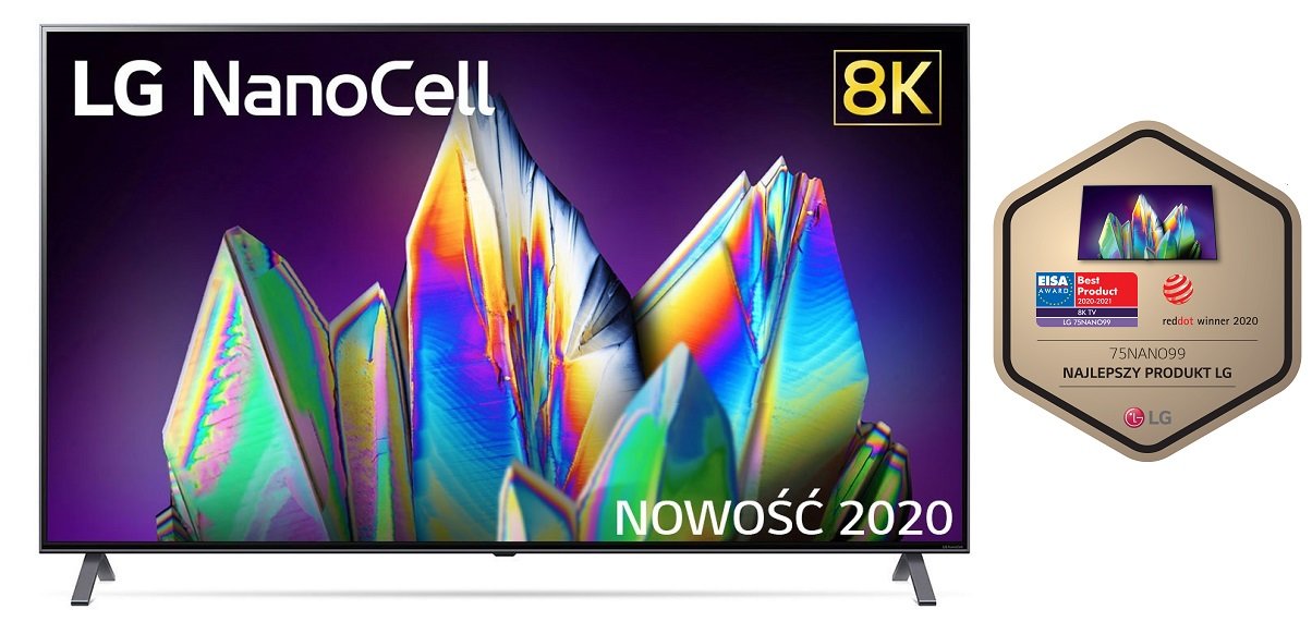 Telewizor LG LED 75NANO993NA czyste kolory nanocząsteczki