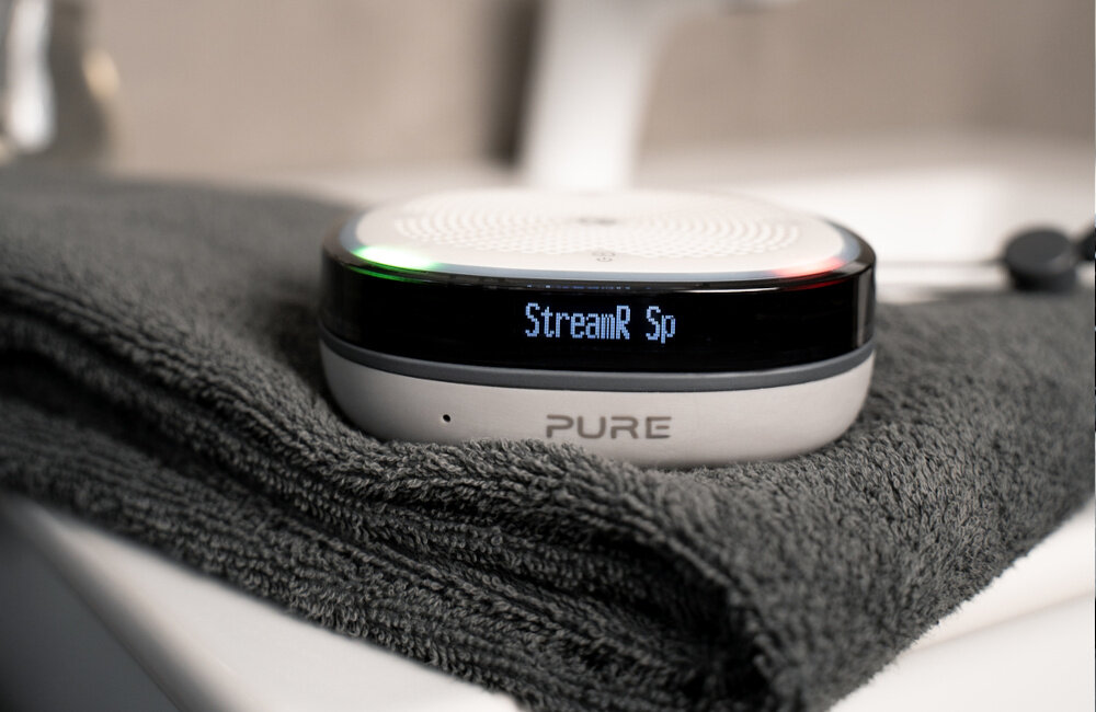 GŁOŚNIK MOBILNY PURE STREAMR SPLASH SZARY atrakcyjny