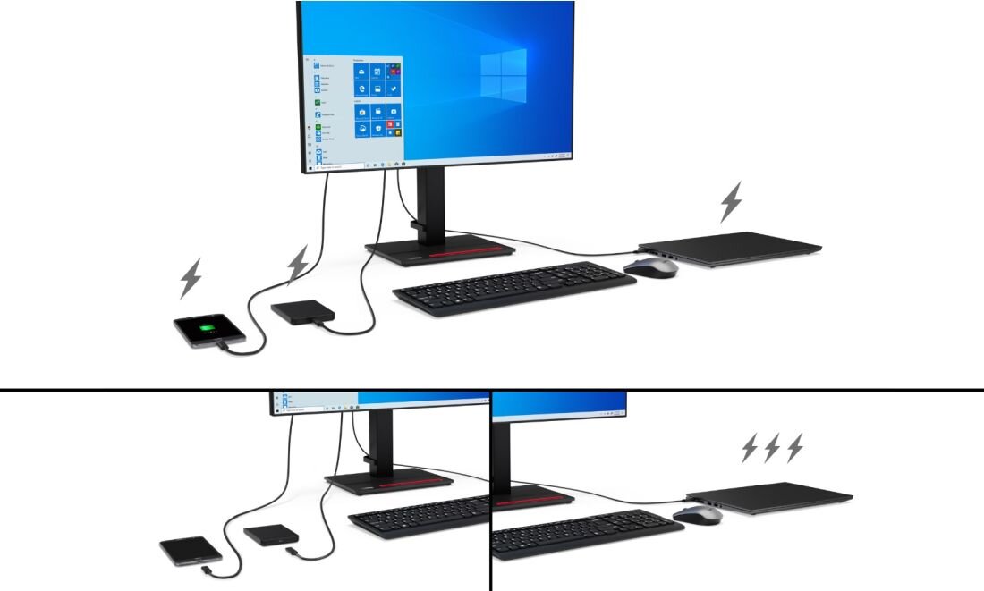 Monitor LENOVO ThinkVision P27H-20 - Smart Power