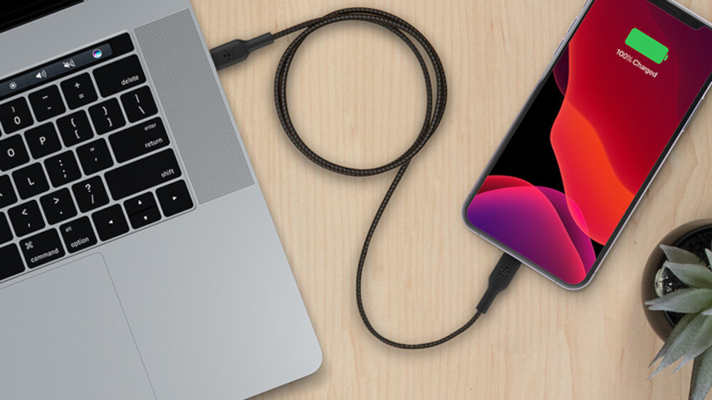 Kabel USB Typ C - Lightning BELKIN Braided Swobodne podłączanie urządzeń