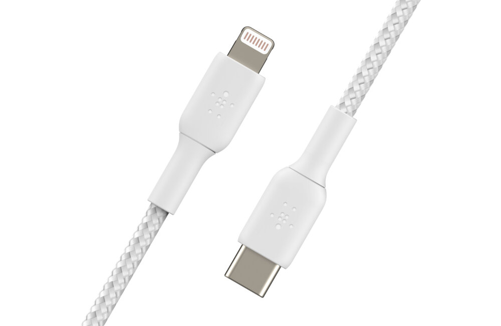 Kabel USB Typ C - Lightning BELKIN Braided czarny kolor design