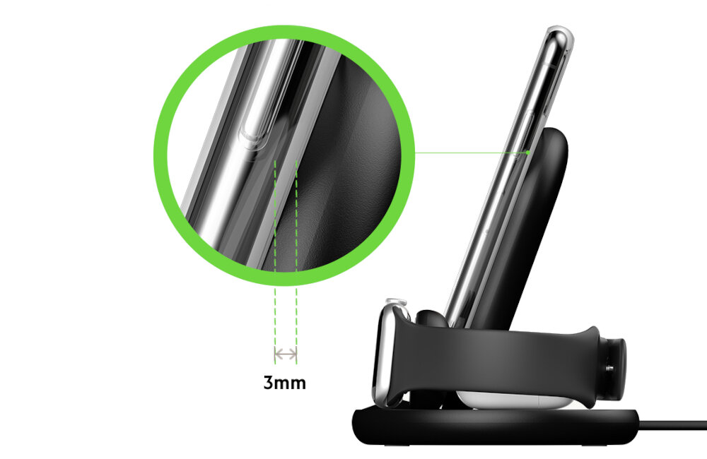 Ładowarka indukcyjna BELKIN 3w1 Wireless Charging Pad 7.5W szybkie ładowanie bezprzewodowe