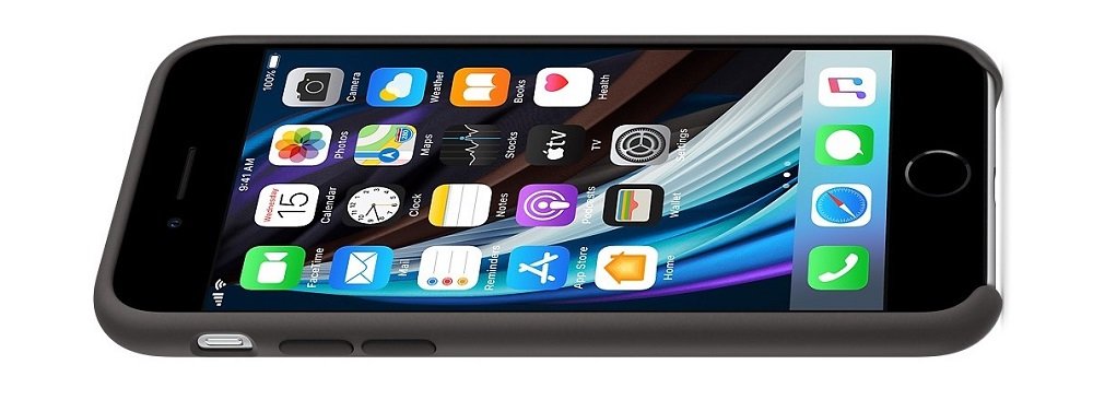 Etui APPLE Silicone Case do iPhone 7-8-SE 2020 Czarny smartfon pokrowiec
