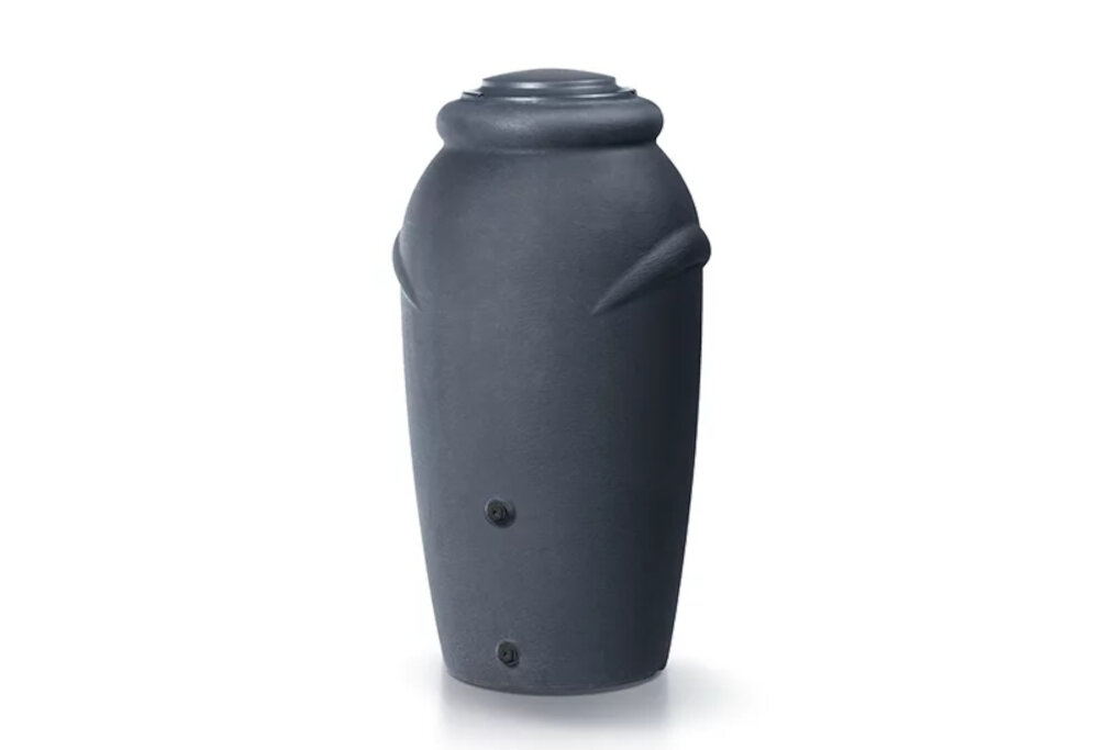 Zbiornik na deszczówkę PROSPERPLAST Aquacan baby ICAN210-S433 210L Antracytowy walcowaty ksztalt rozmiary 56 cm glebokosci 60 cm szerokosc 110 cm wysokosc lekka konstrukcja waga 0,67 kg