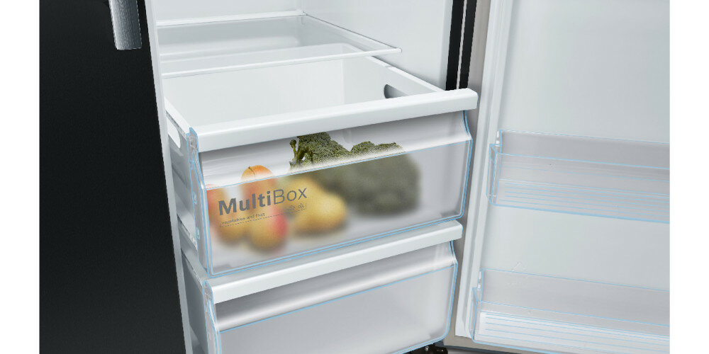 Lodówka BOSCH KAD93VBFP Side by side Kostkarka MultiBox szuflada owoce i warzywa