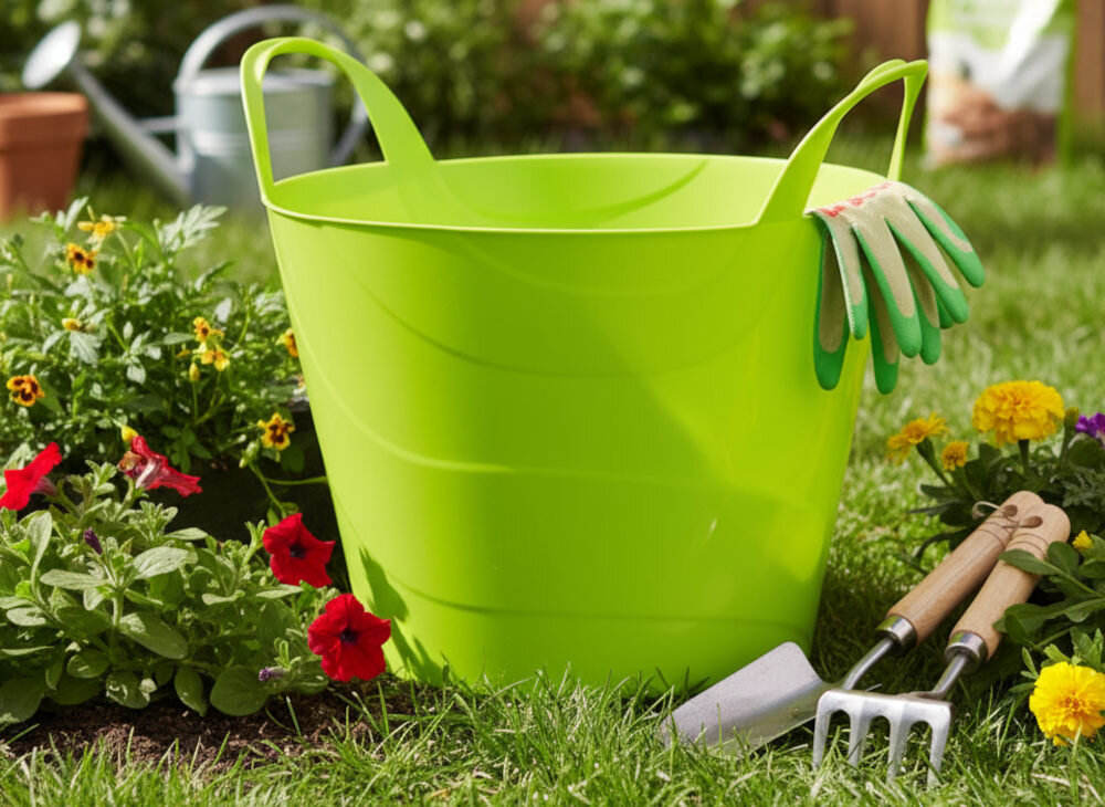 Kosz uniwersalny KEDEN IPBI480 45L Limonkowy design prezentacja wizualizacja Wygodna segregacja odpadów