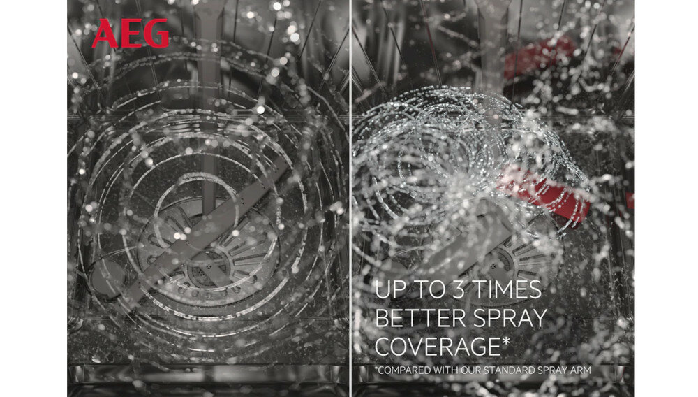 Zmywarka AEG FSE62417P SateliteClean szybkie dokładne obrotowa końcówka