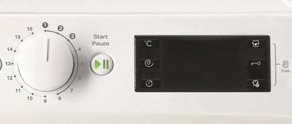 Pralka INDESIT MTWE71252WKPL - Wskaźniki LED