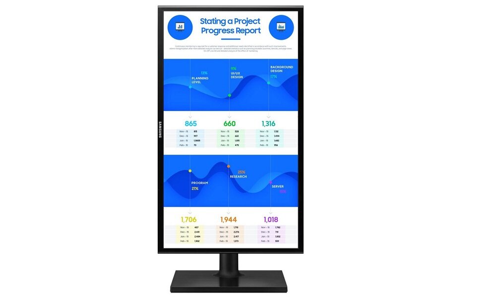 Monitor SAMSUNG LF24T400FHUX tryb sceny szeroka paleta barw