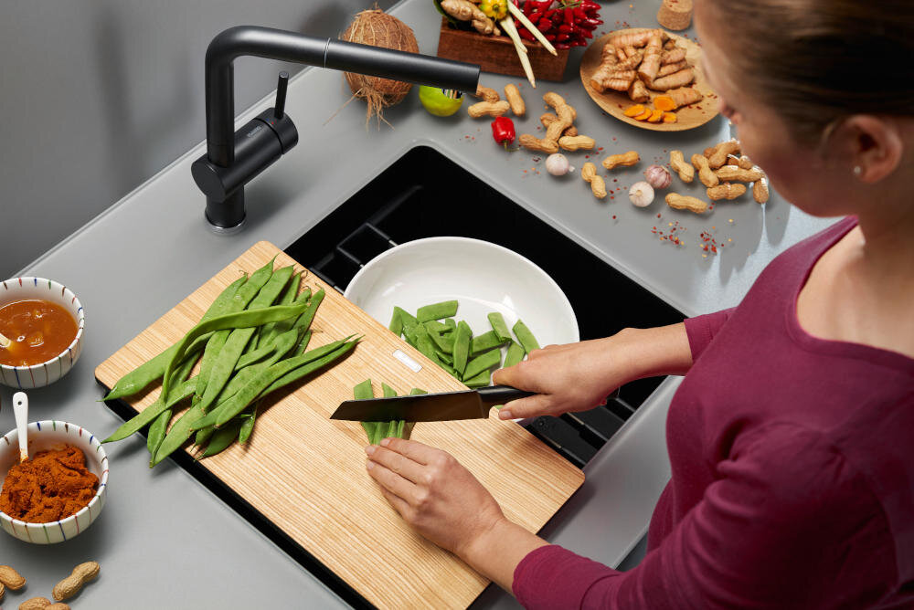 BLANCO zlewozmywak wbudowany montaż blat kuchenny otwór silgranit granit łatwe czyszczenie kamień