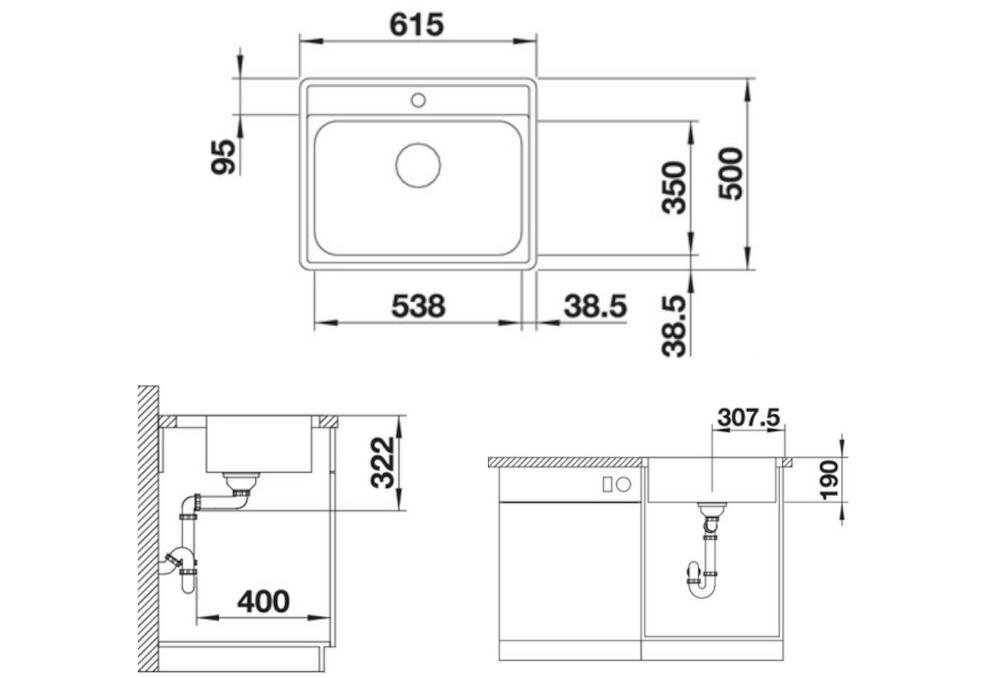BLANCO funkcjonalność komora mycie wpuszczany blat nowoczesne wzornictwo odporność uderzenia wysokie temperatury zarysowania wymiary