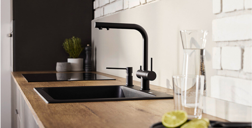 BATERIA BLANCO FONTAS-S II 525200 ANTRACYT estetyka wygląd dwa natryski