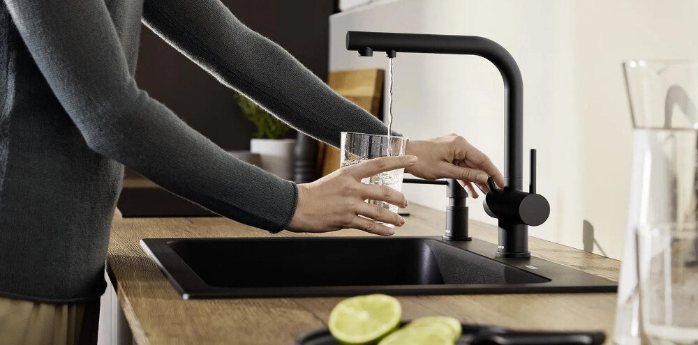 BATERIA BLANCO FONTAS-S II 525200 ANTRACYT filtrowana wody podłączenie system filtracji wylewka woda czysta pitna świeża