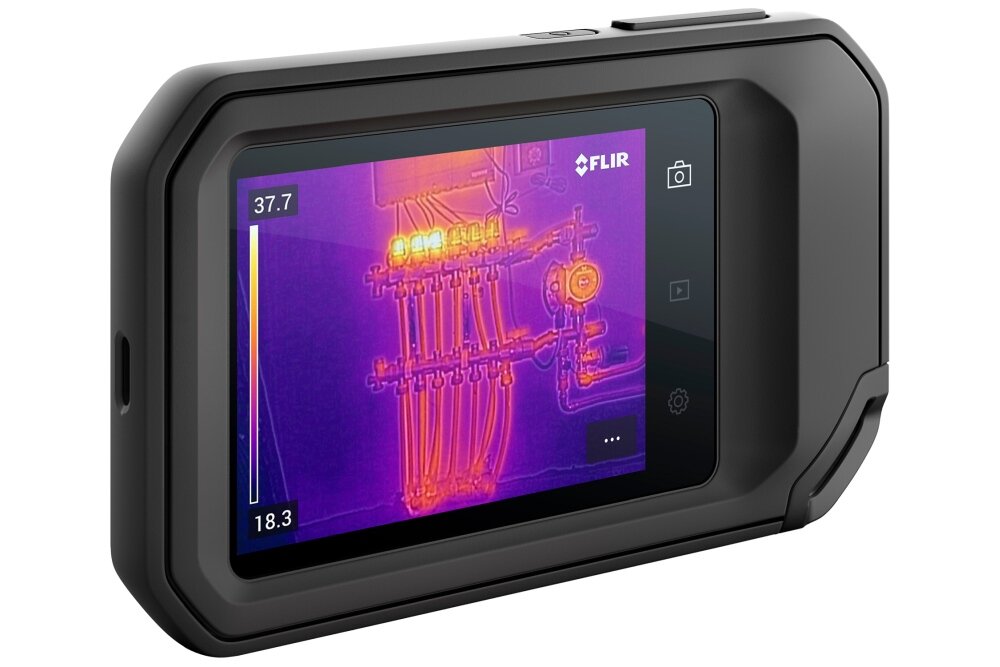 Тепловізійна камера FLIR C5 Wi-FI вимірює діапазон температур зображення