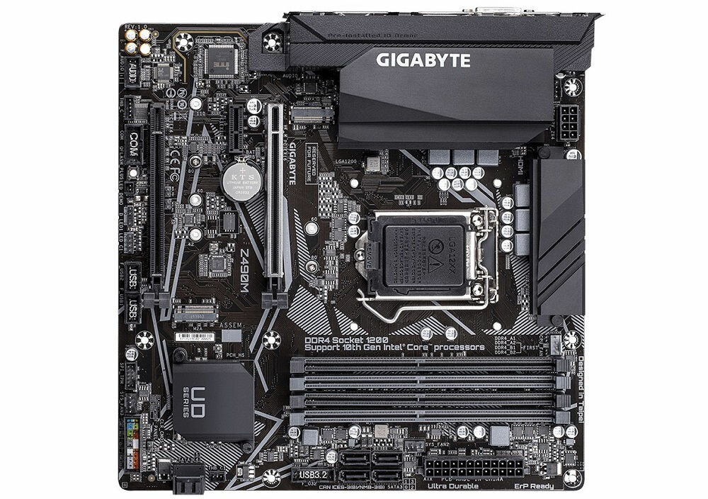 Płyta główna GIGABYTE Z490 M - standardowy fortma płyty głównej ATX Full Tower Midi Tower wiele gniazd oraz złączy