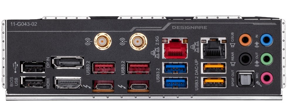Płyta główna GIGABYTE Z490 VISION D porty USB Thunderbolt 3 port HDMI