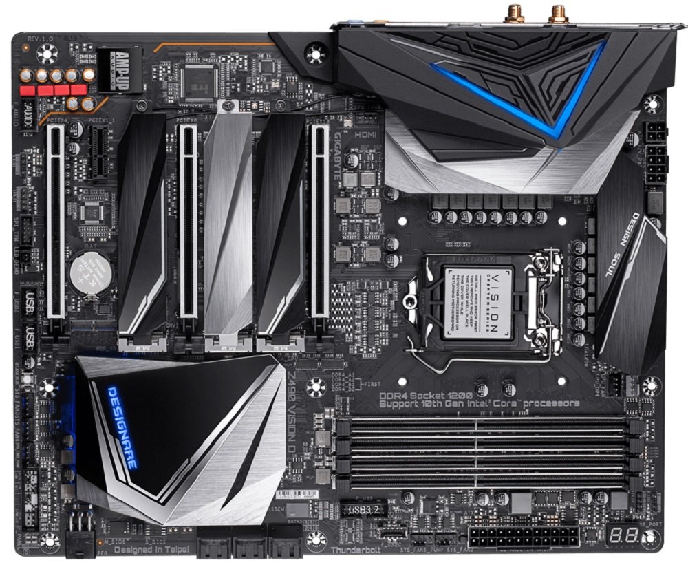 Płyta główna GIGABYTE Z490 VISION D stabilność płytka PCB Ultra Durable Sloty PCle