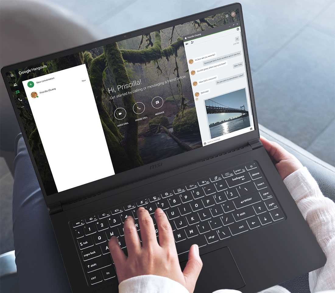 Laptop MSI Modern 15 - klawiatura 