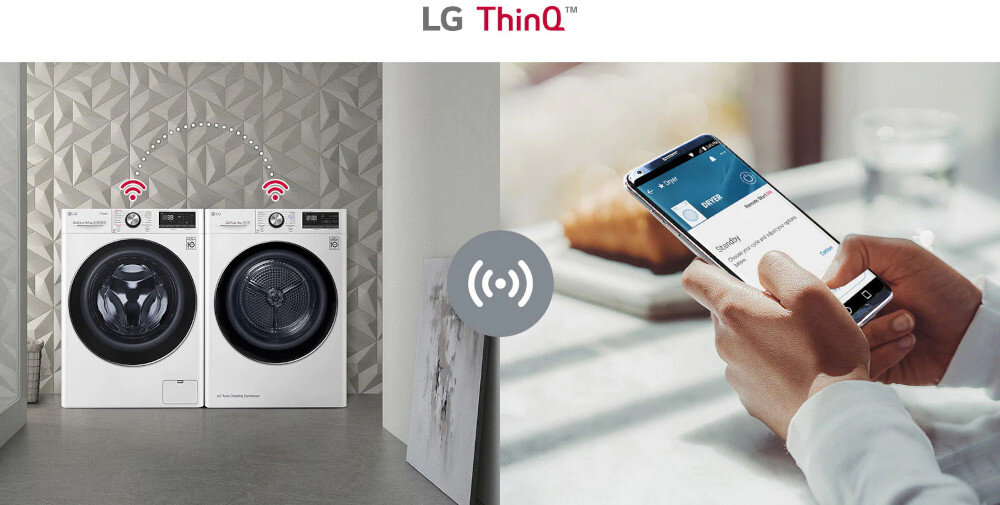 Suszarka LG RC90V9AV4Q - aplikacja mobilna
