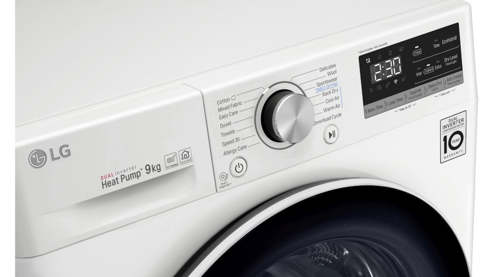 Suszarka LG RC90V9AV4Q - Panel tryb oszczędzania czasu lub energii