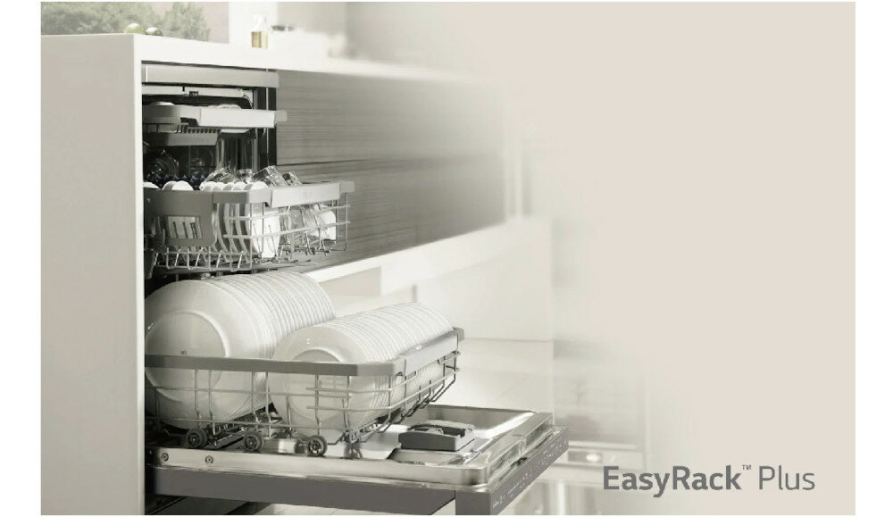 Zmywarka LG DF415HSS regulacja półek RackMatic