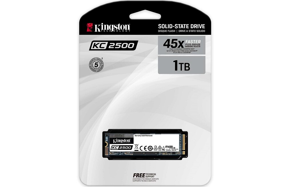 Dysk KINGSTON KC2500 SSD - bezpieczeństwo technologia samoszyfrowania XTS-AES 256 bit TCG Opal 2.0