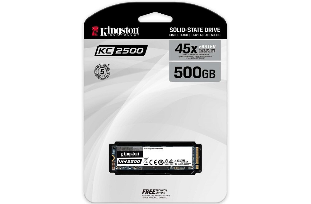 Dysk KINGSTON KC2500 SSD - bezpieczeństwo technologia samoszyfrowania XTS-AES 256 bit TCG Opal 2.0