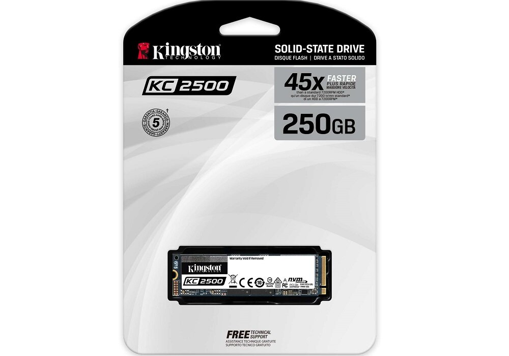 Dysk KINGSTON KC2500 SSD - bezpieczeństwo technologia samoszyfrowania XTS-AES 256 bit TCG Opal 2.0