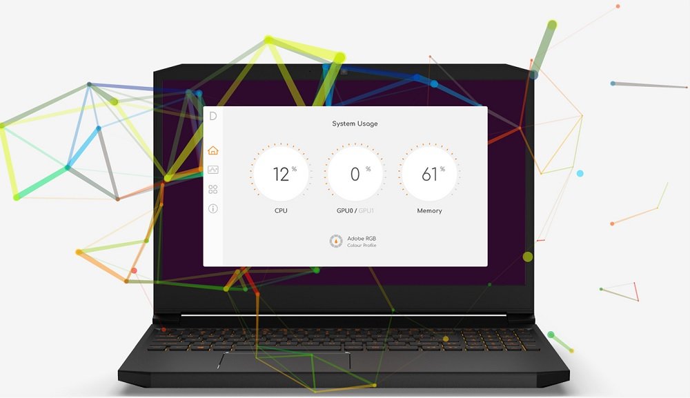 Laptop Acer ConceptD 5 Pro Palette profil kolorów interfejs użytkownika