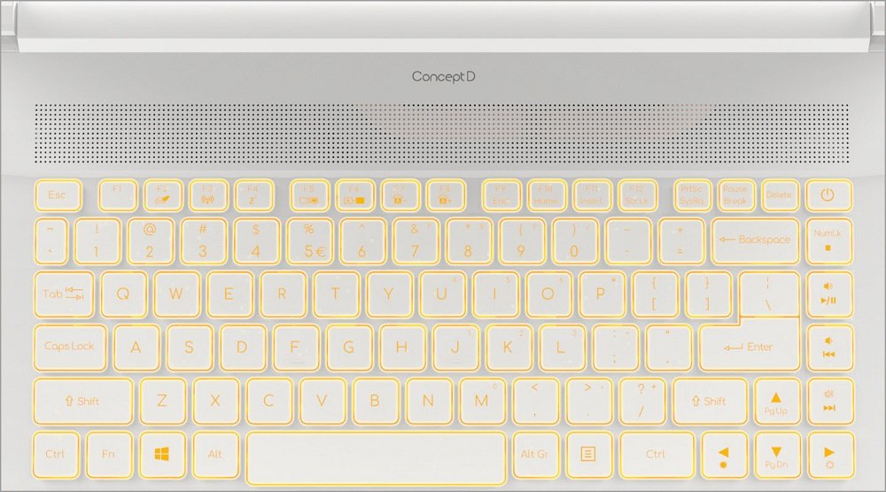 Laptop Acer ConceptD 7 Pro podświetlana klawiatura