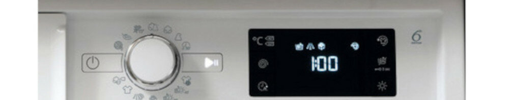 PRALKO-SUSZARKA WHIRLPOOL BI WDWG 861484 PL panel wyświetlacz obsługa proste użytkowanie elektroniczny wyświetlacz