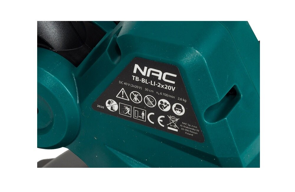 Podkaszarka akumulatorowa NAC TB BL LI 2X20V 