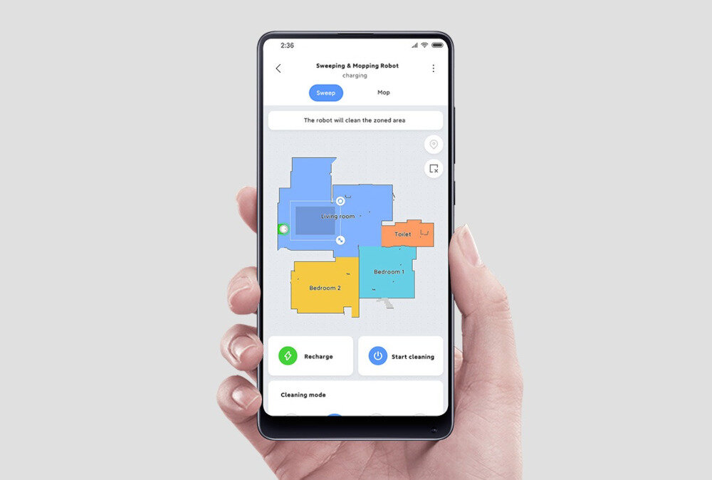 Robot sprzątający XIAOMI Mi Robot Vacuum Pro Czarny aplikacja mobilna
