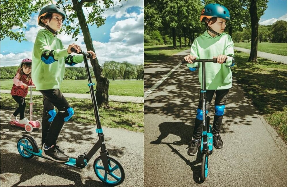 Hulajnoga dla dzieci SPOKEY Nerf Hasbro Noise Czarno pomarańczowy Aktywność zawsze pod ręką