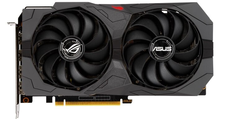 Karta graficzna ASUS Rog Strix GeForce GTX 1650 OC 4GB - wydajny układ chłodzenia dwa wentylatory miedziane rurki