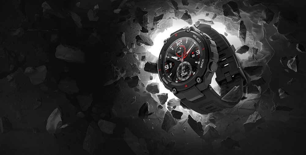 Smartwatch AMAZFIT T-Rex łączność bluetooth przesyłanie smartfon muzyka