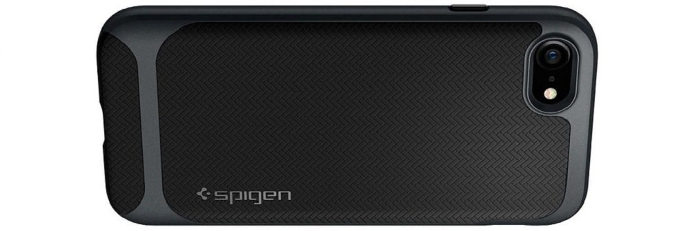 Etui SPIGEN Neo Hybrid do Apple iPhone 7-8-SE 2020 Czarno-szary pokrowiec bezpieczeństwo czarny case ochrona