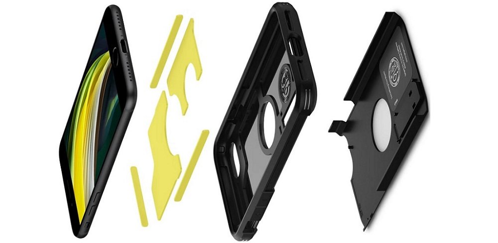 Etui SPIGEN Tough Armor do Apple iPhone 7-8-SE 2020 black pokrowiec bezpieczeństwo czarny case ochrona