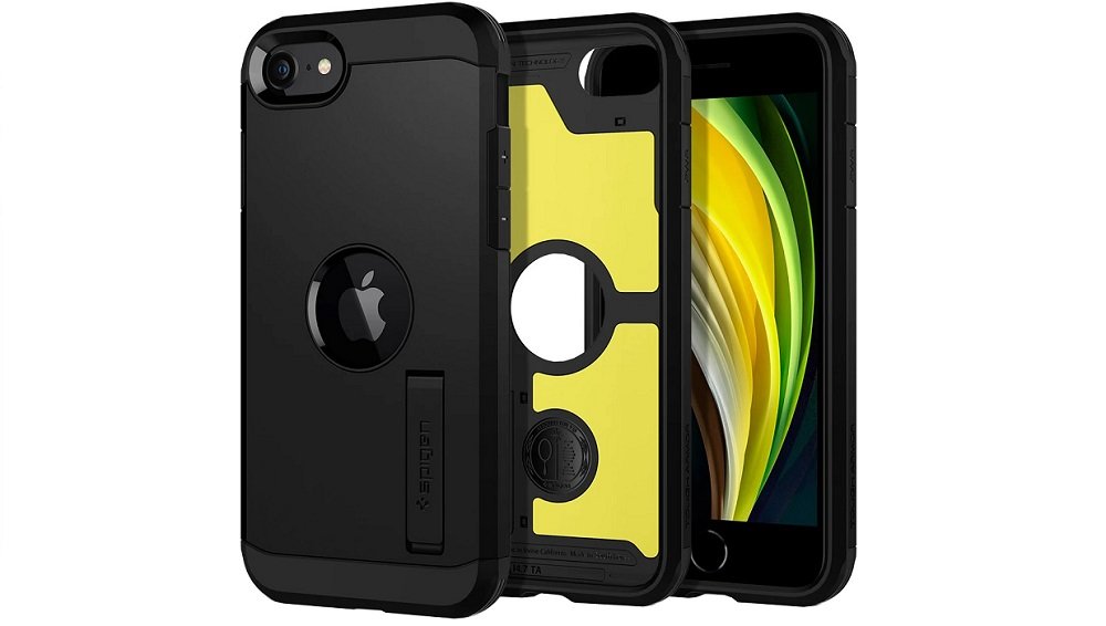 Etui SPIGEN Tough Armor do Apple iPhone 7-8-SE 2020 Czarny pokrowiec bezpieczeństwo