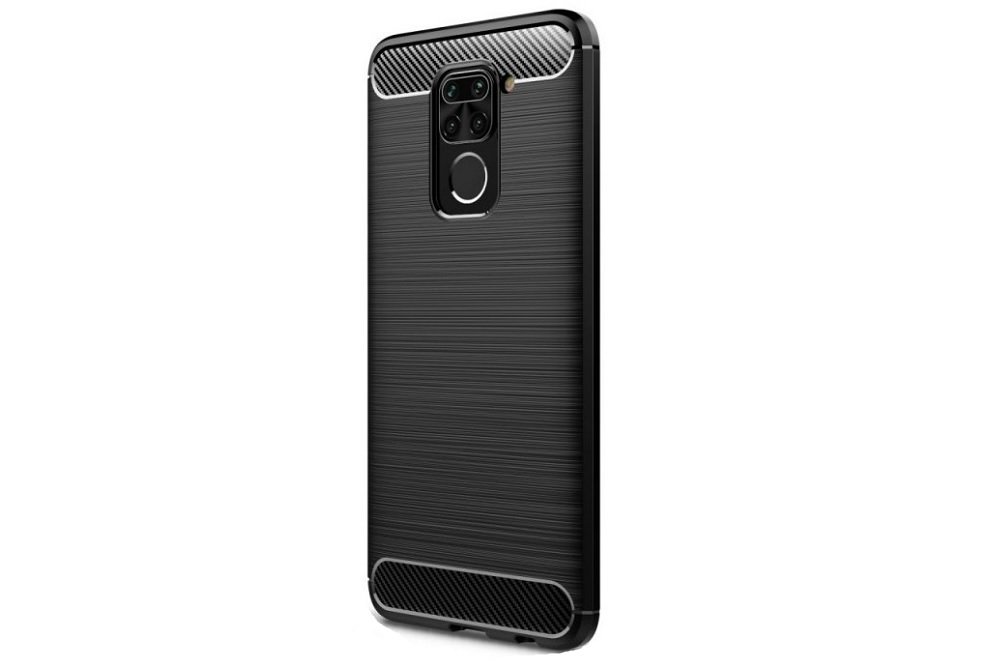 Etui TECH PROTECT Tpucarbon do Xiaomi Redmi Note 9 Czarny TPU styl włókna węglowego wytrzymałe