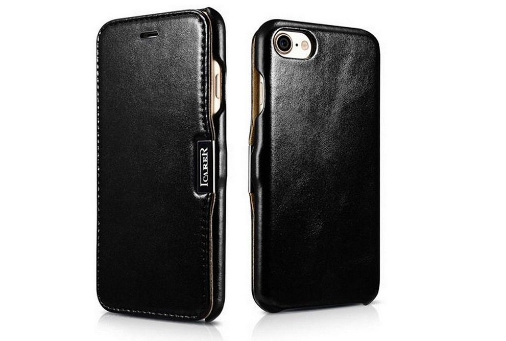 Etui ICARER Vintage do Apple iPhone 7 8 SE 2020 funkcjonalne skóra naturalna